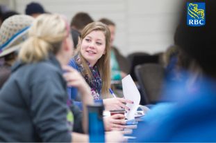 Students sitting in class.